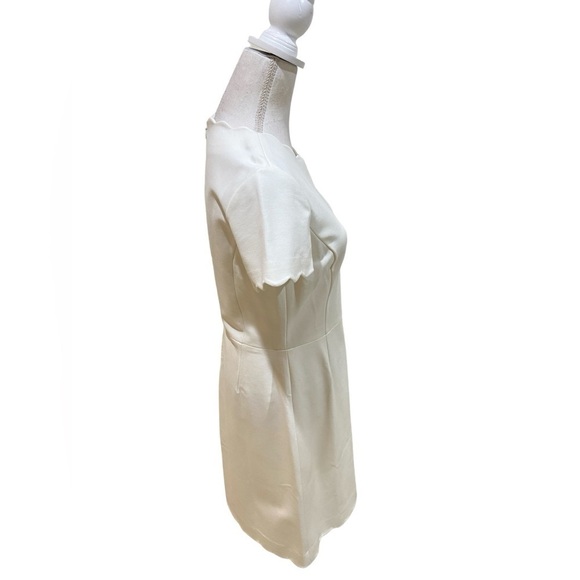 NWT brooks brothers off white Ponte knit scalloped hems & neckline size medium - Picture 7 of 13